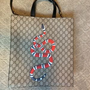 Limited edition Gucci kingsnake supreme tote